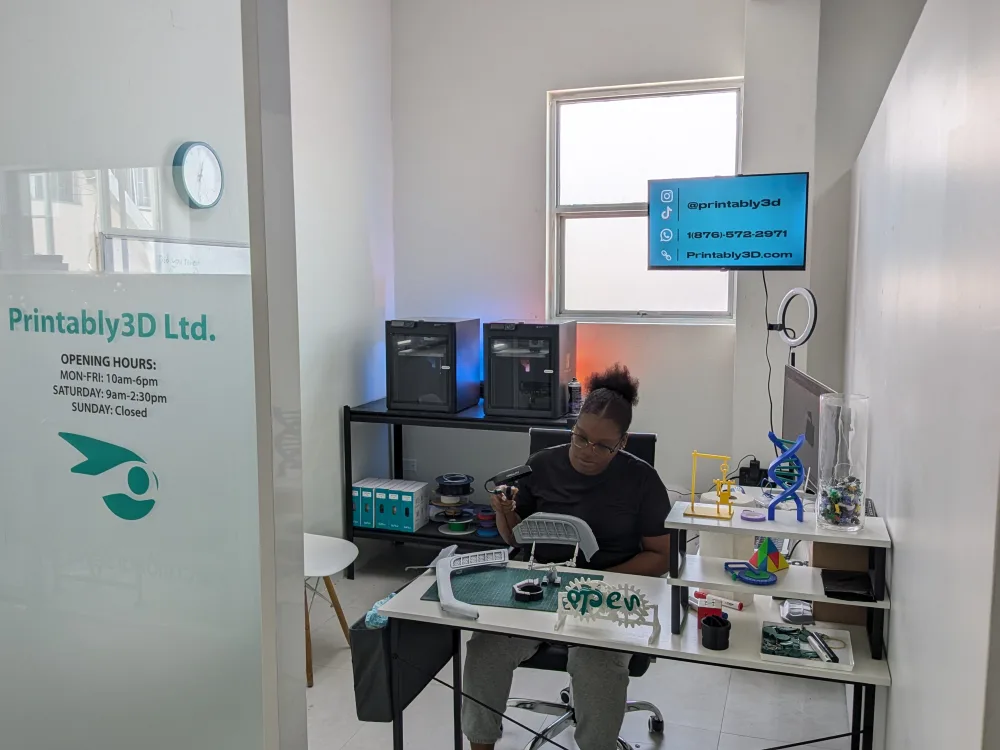 Inside the Printably3D shop at the Hub coworking, Kingston